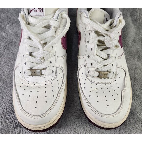 Nike Air Force 1 \'07 Shoes Mens Size 8 White Sail-Dark Beetroot Low Top Sneakers main image 7